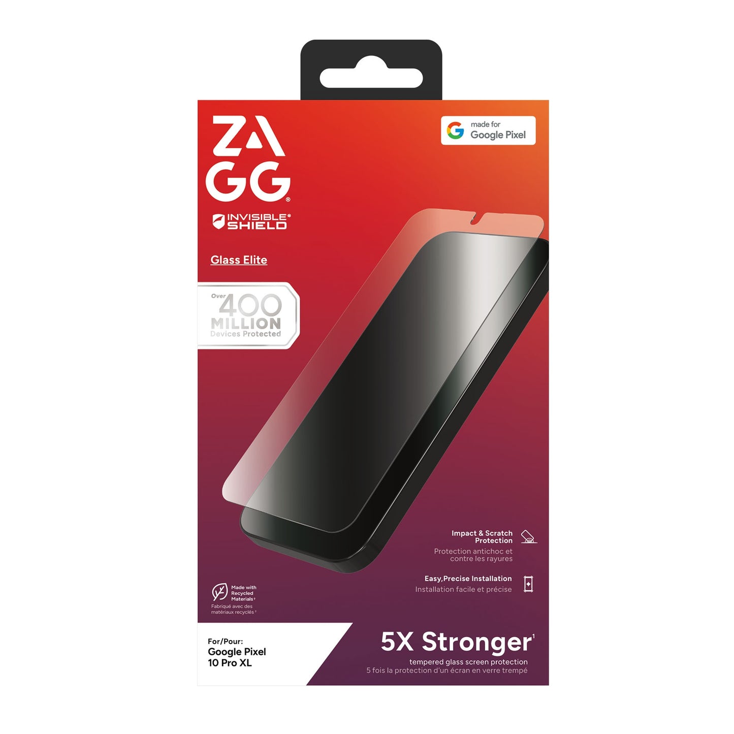 Google Pixel 10 Pro XL ZAGG InvisibleShield Glass Elite Biometric Screen Protector - 15-14505