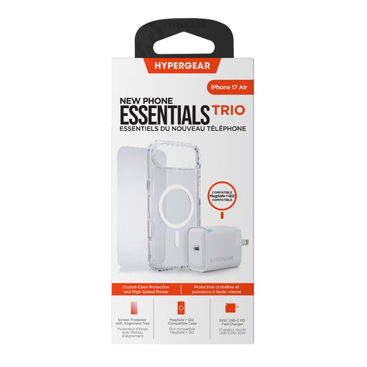 iPhone Air HyperGear Bundle - 30W Hub, Glass, Case w/ Magsafe - 15-14536