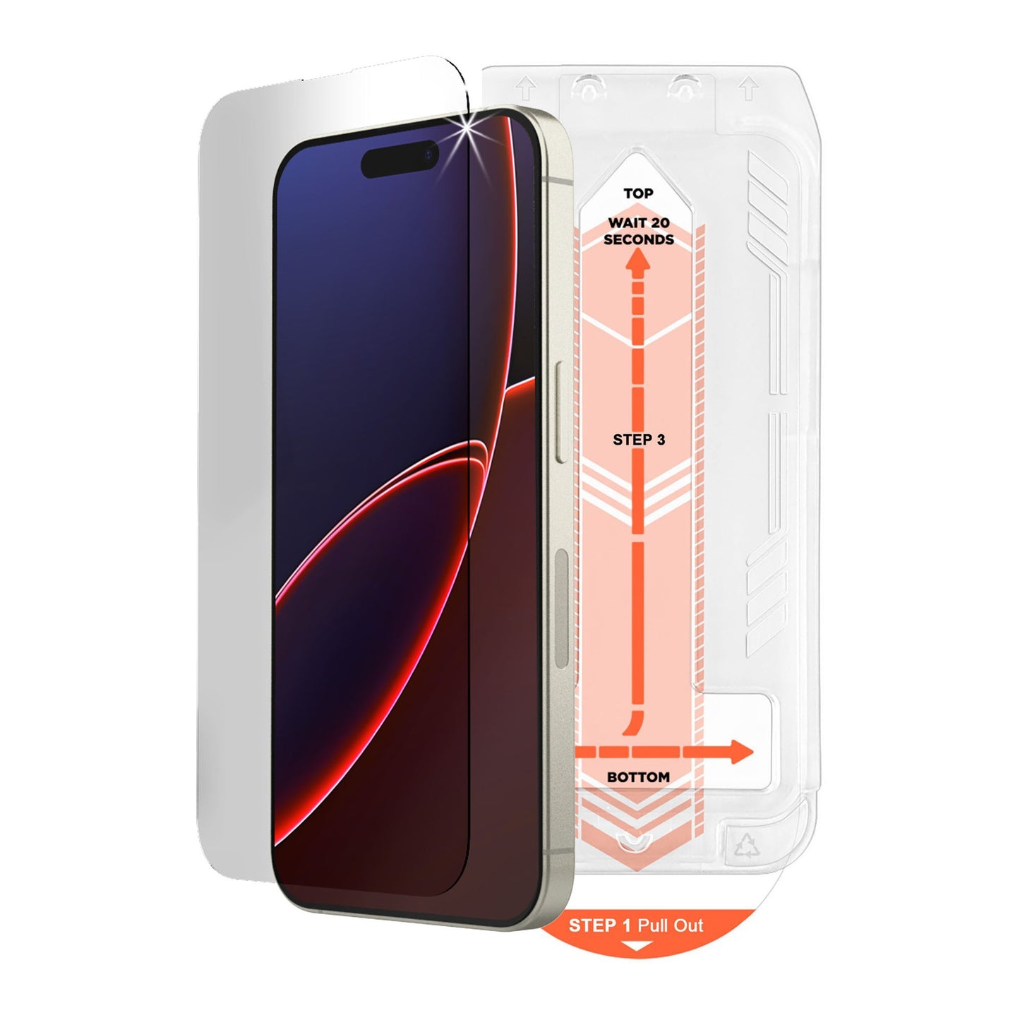 iPhone 17 Pro Max HyperGear Tempered Glass Screen Protector w/Dust Removal Applicator Tray - 15-14547
