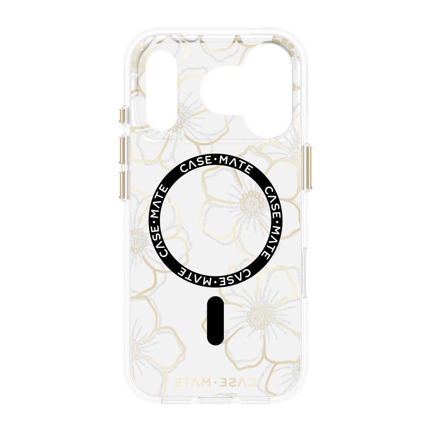 iPhone 17 Pro Case-Mate Floral Gems MagSafe Case - Gold - 15-14585