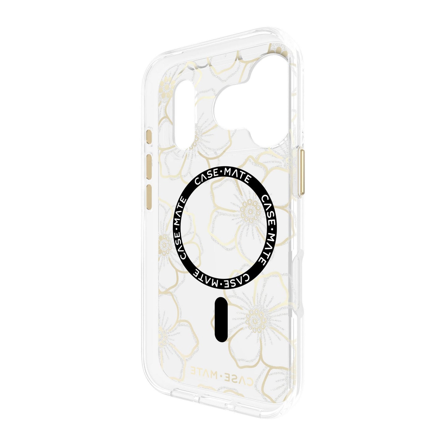 iPhone 17 Pro Case-Mate Floral Gems MagSafe Case - Gold - 15-14585