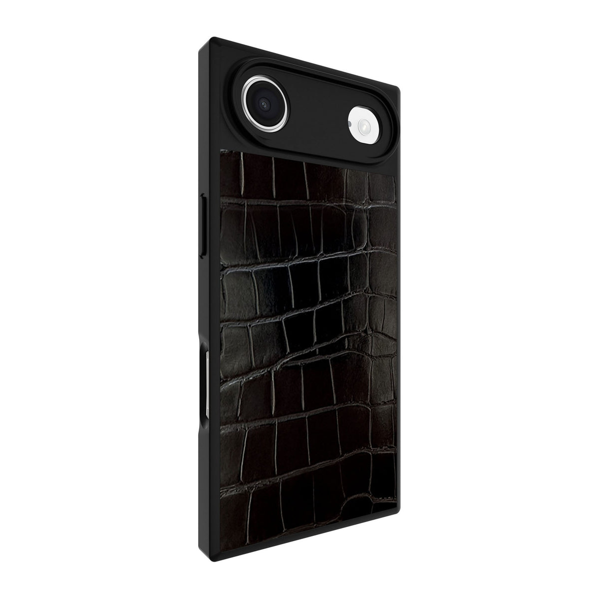 iPhone Air FLAUNT Square Faux Leather MagSafe Case - Black Crocodile - 15-14612