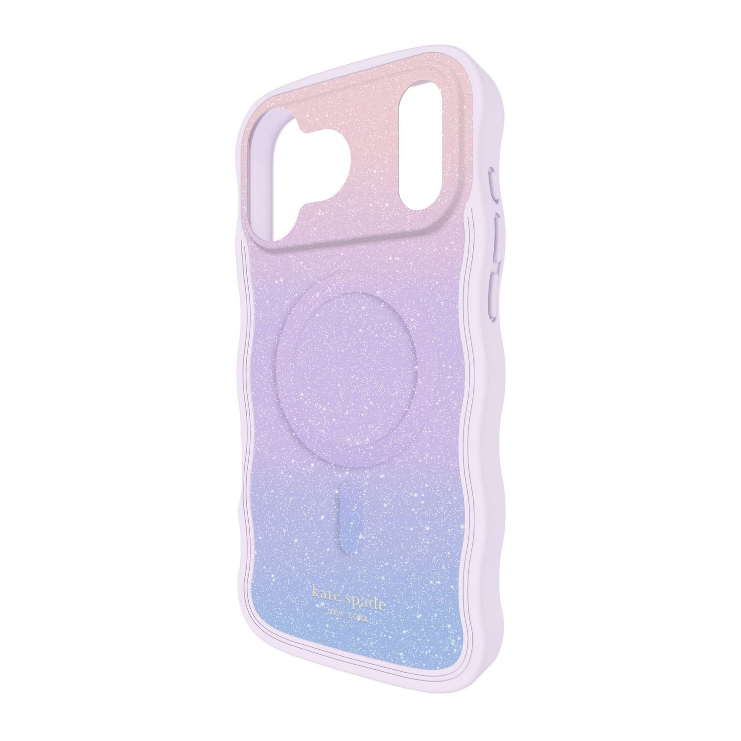 iPhone 17 Pro Max Kate Spade Wavy MagSafe Case - Opal Glitter - 15-14638