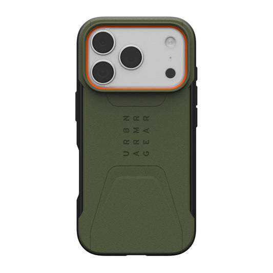 iPhone 17 Pro UAG Civilian MagSafe Case - Olive/Orange - 15-14645