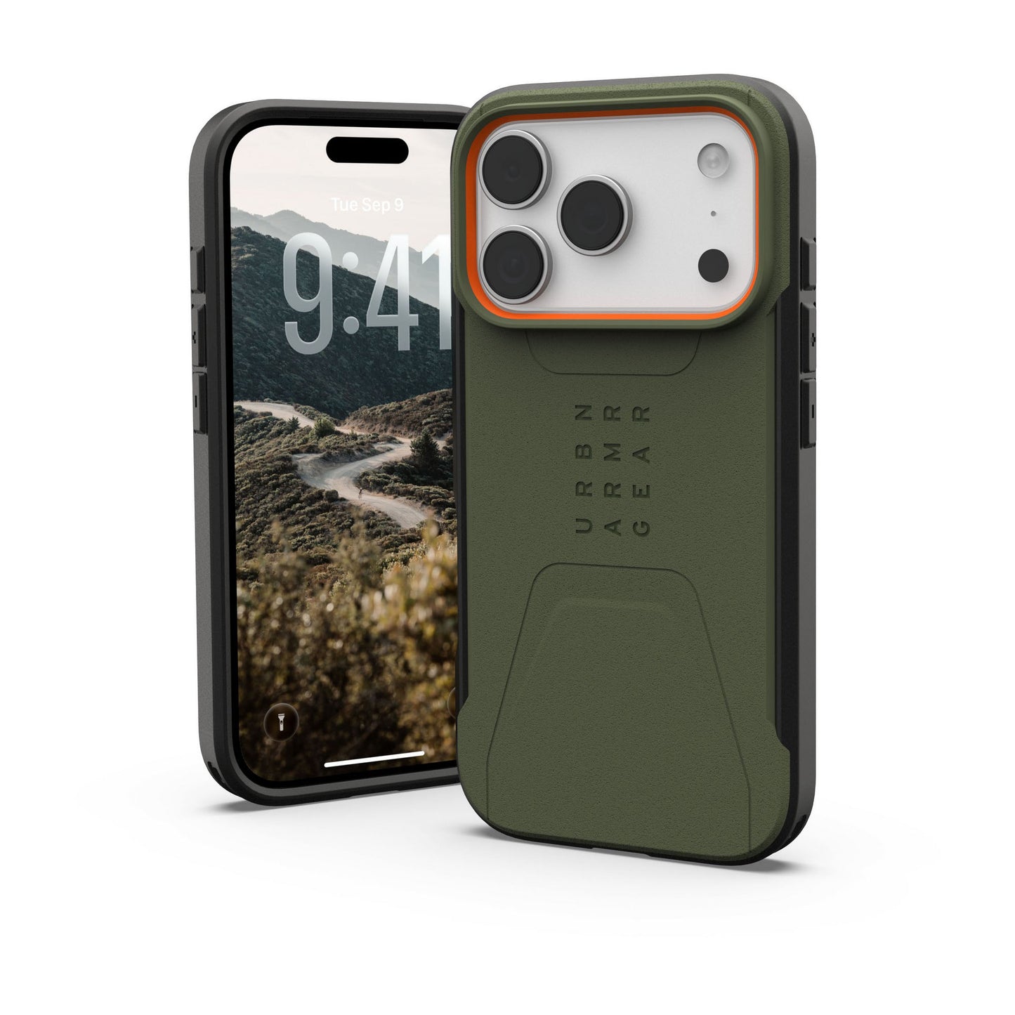 iPhone 17 Pro UAG Civilian MagSafe Case - Olive/Orange - 15-14645