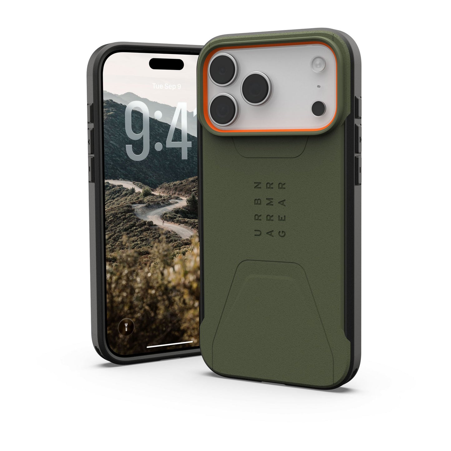 iPhone 17 Pro Max UAG Civilian MagSafe Case - Olive/Orange - 15-14651