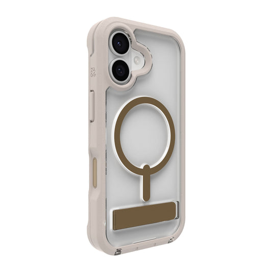 iPhone 17 ZAGG Graphene Rainier Snap Kickstand Case - Sandstone - 15-14669