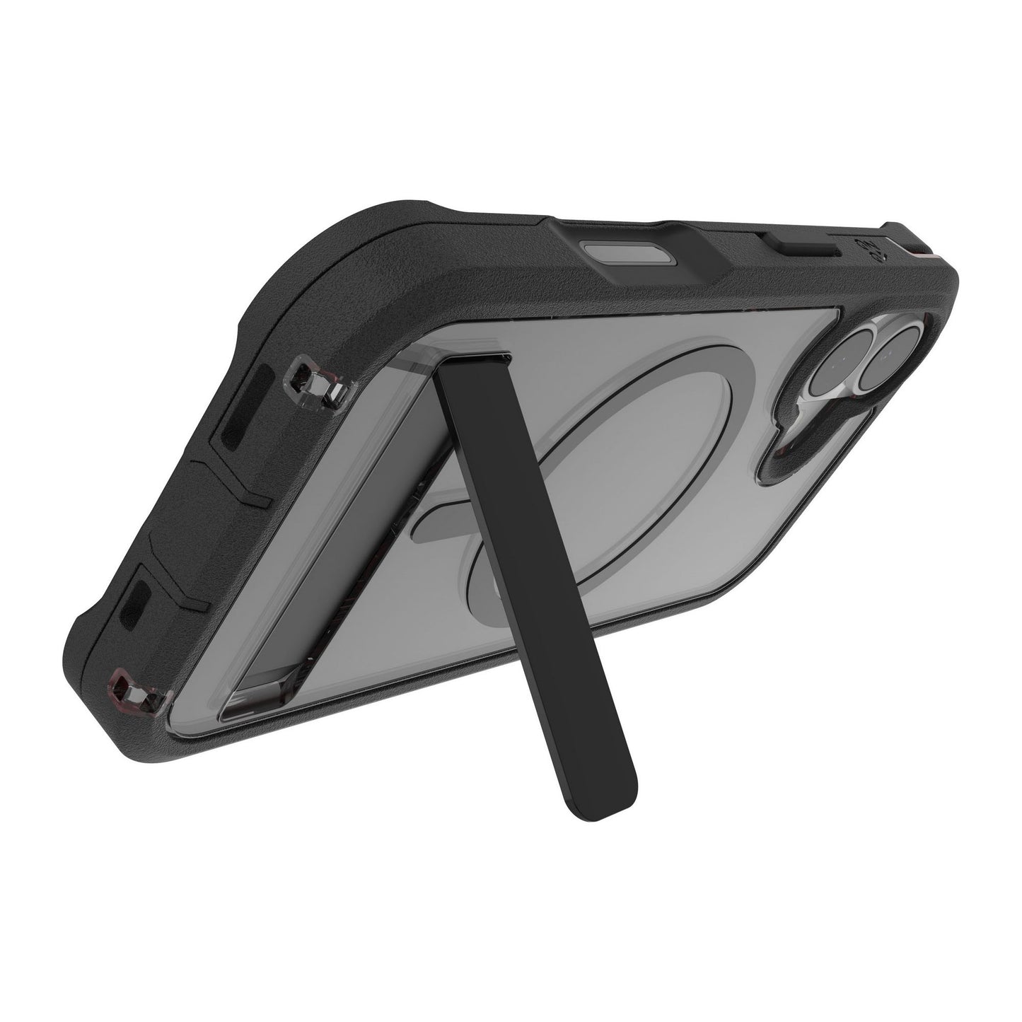 iPhone 17 ZAGG Graphene Rainier Snap Kickstand Case - Smoke Black - 15-14670