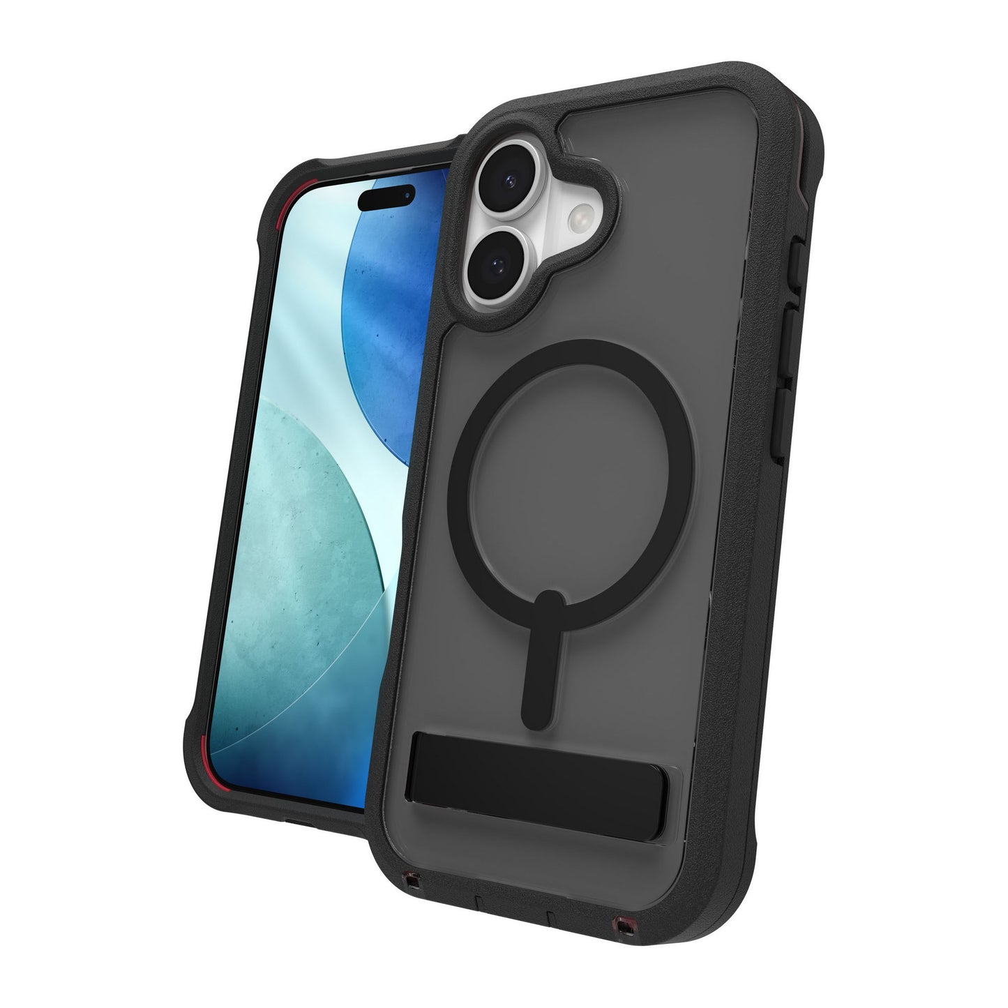 iPhone 17 ZAGG Graphene Rainier Snap Kickstand Case - Smoke Black - 15-14670
