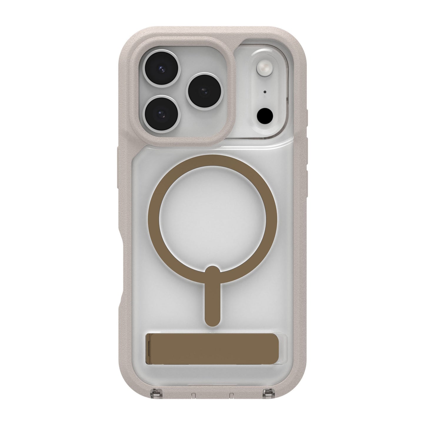 iPhone 17 Pro ZAGG Graphene Rainier Snap Kickstand Case - Sandstone - 15-14707