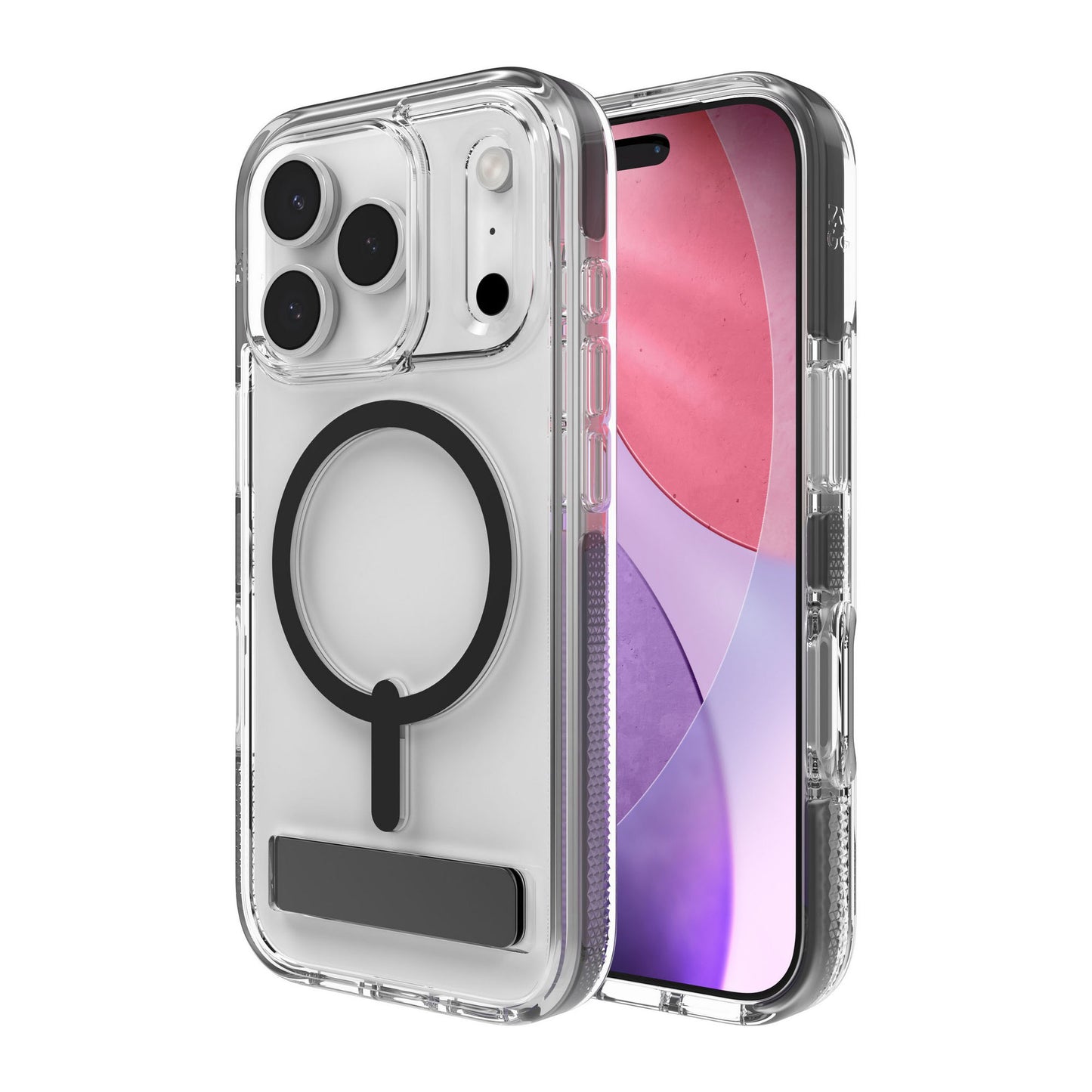 iPhone 17 Pro ZAGG Graphene Santa Cruz Snap Kickstand Case - Black - 15-14709