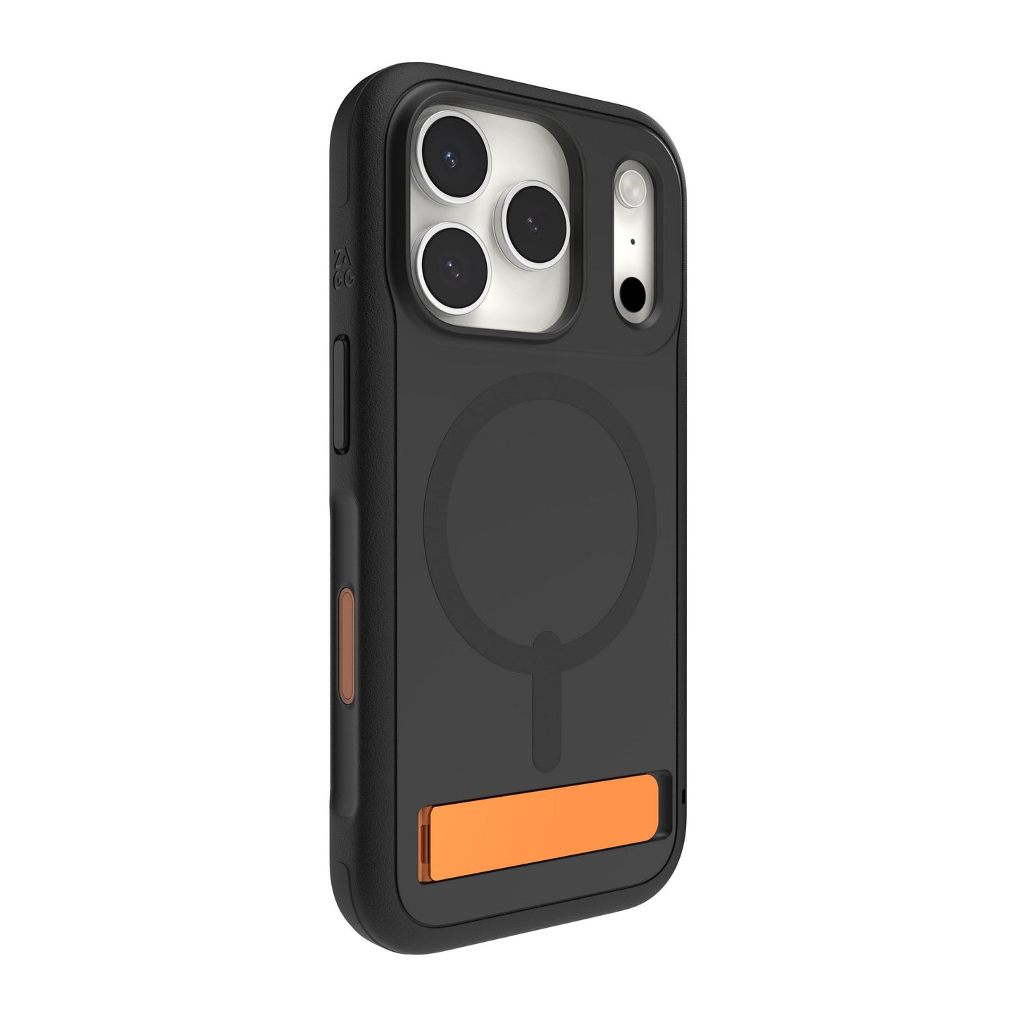 iPhone 17 Pro ZAGG Graphene Sedona Snap Kickstand Case - Flood Black/Orange - 15-14714
