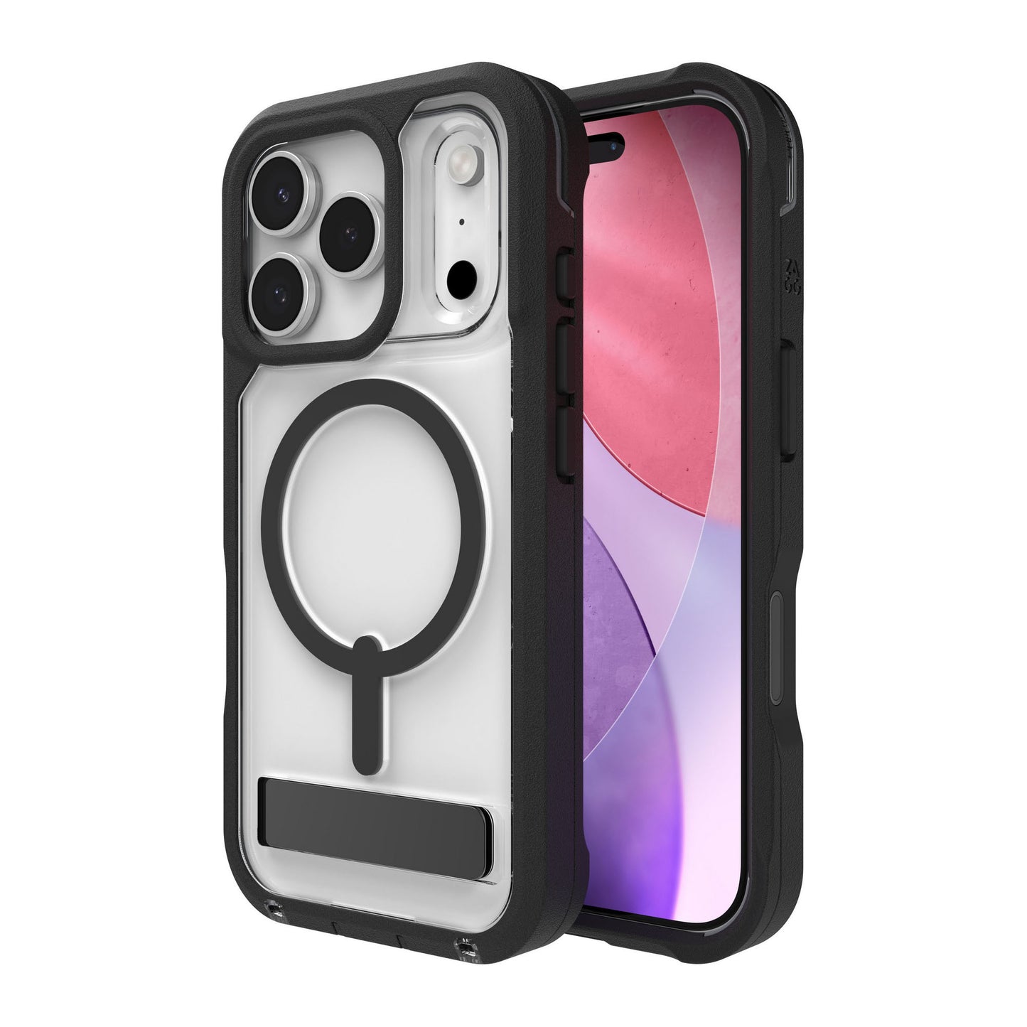 iPhone 17 Pro ZAGG Graphene Rainier Snap Kickstand Case -  Black - 15-14720