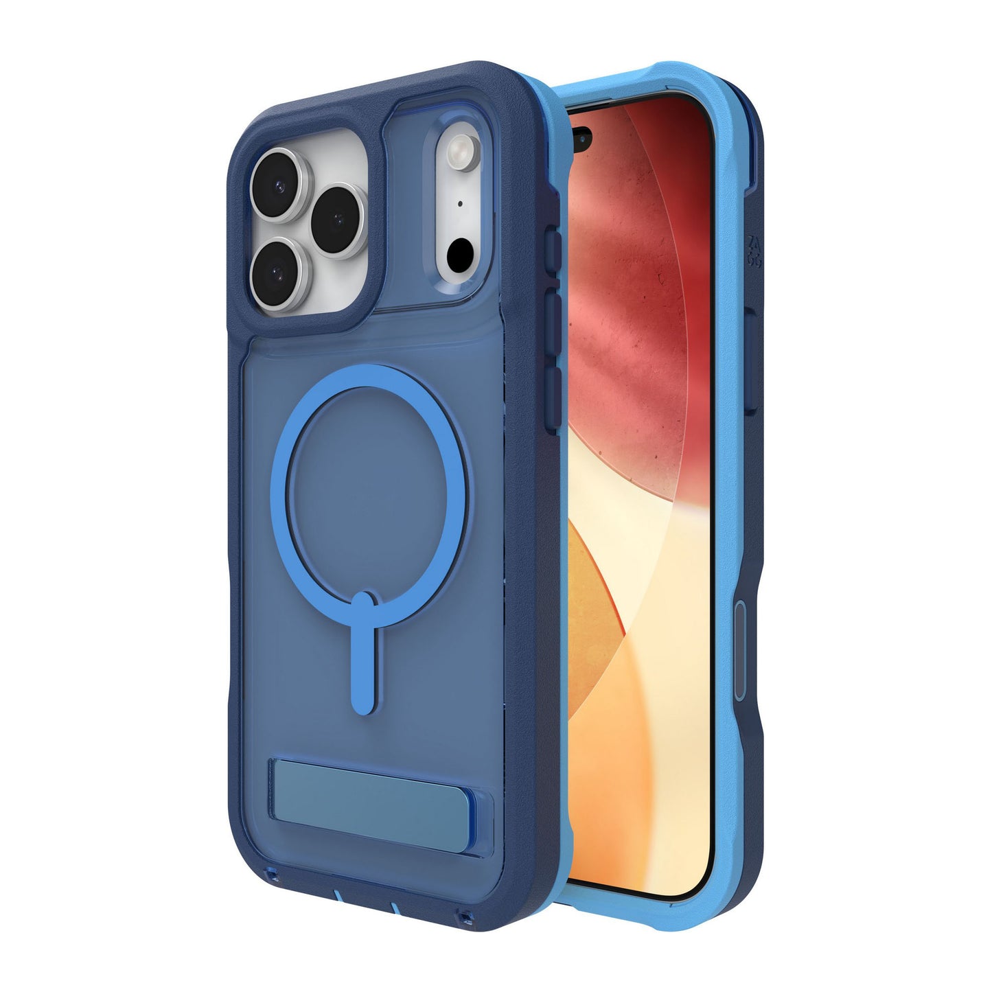 iPhone 17 Pro Max ZAGG Graphene Rainier Snap Kickstand Case - Cobalt Horizon - 15-14723