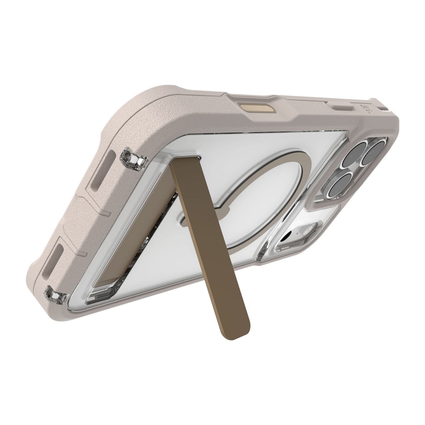 iPhone 17 Pro Max ZAGG Graphene Rainier Snap Kickstand Case - Sandstone - 15-14724