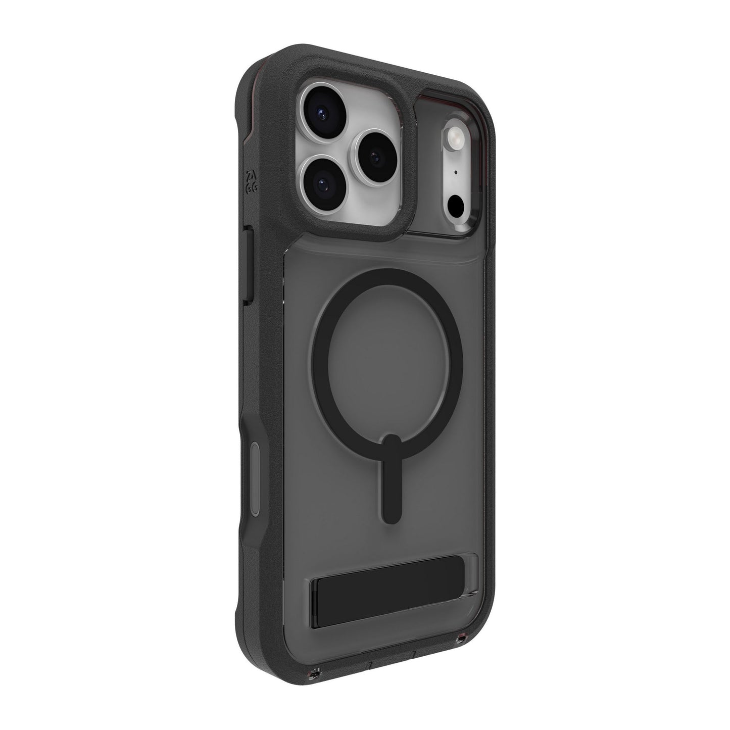 iPhone 17 Pro Max ZAGG Graphene Rainier Snap Kickstand Case - Smoke Black - 15-14725