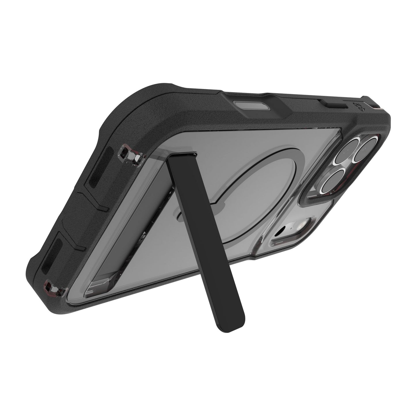 iPhone 17 Pro Max ZAGG Graphene Rainier Snap Kickstand Case - Smoke Black - 15-14725