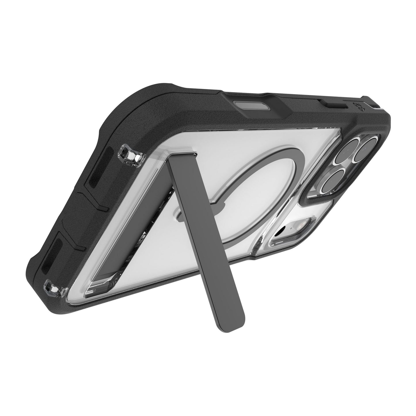iPhone 17 Pro Max ZAGG Graphene Rainier Snap Kickstand Case -  Clear/Black - 15-14729