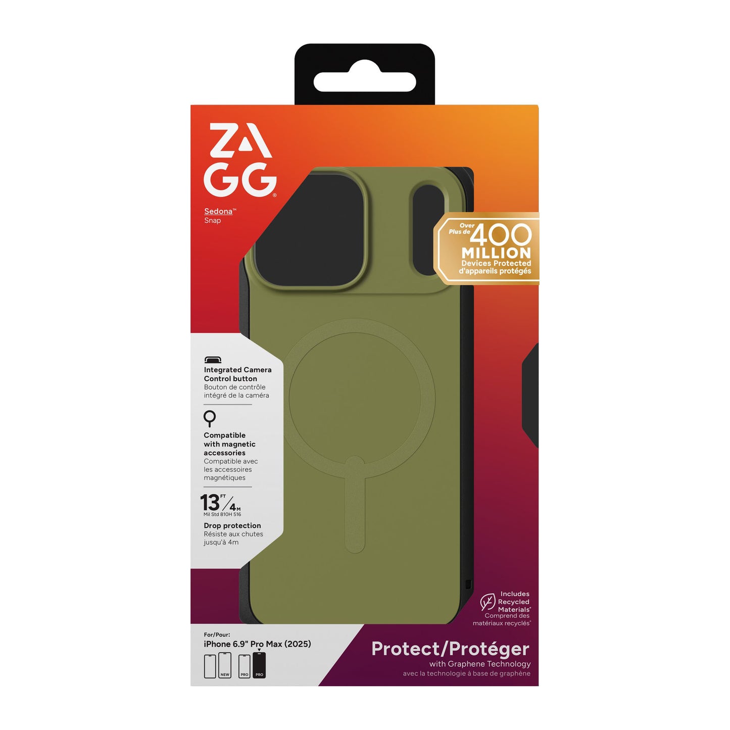 iPhone 17 Pro Max ZAGG Graphene Sedona Snap Case - Sea Kelp - 15-14730