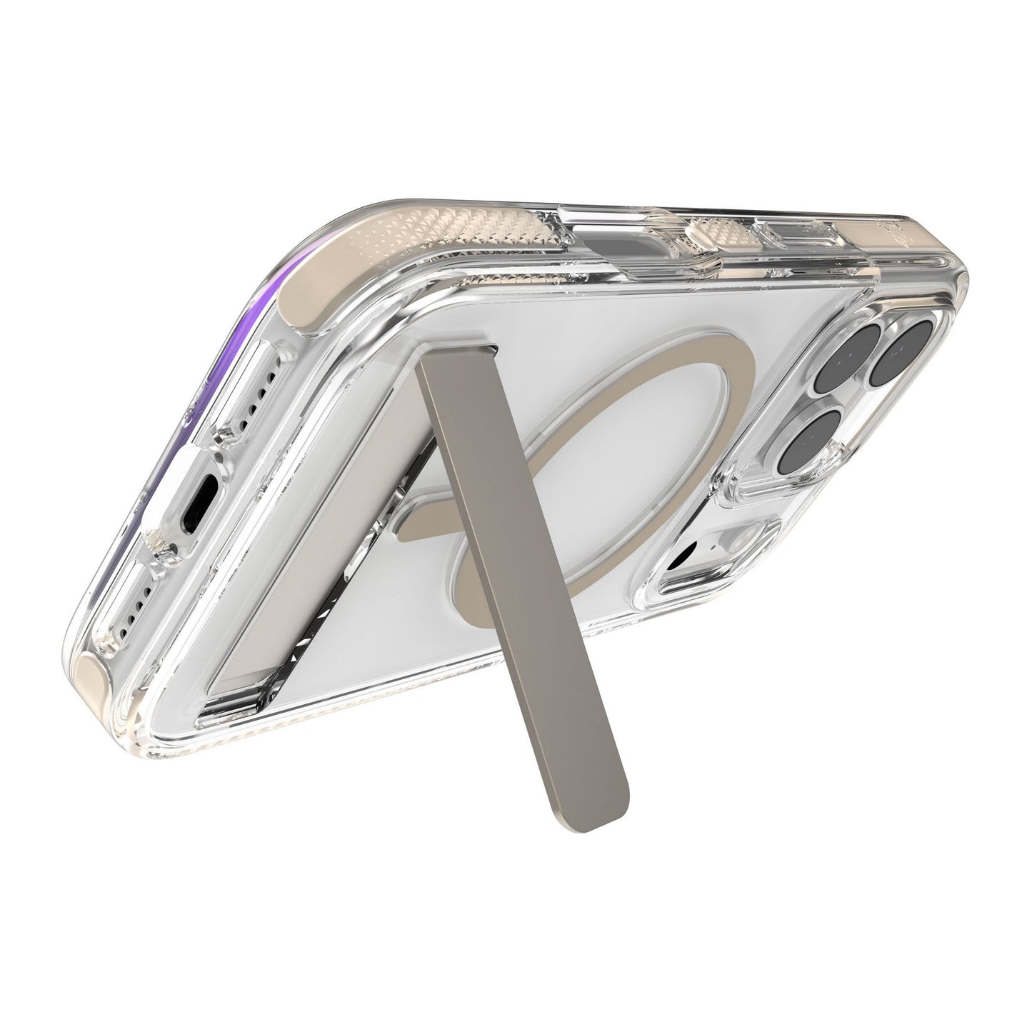 iPhone 17 Pro ZAGG Graphene Santa Cruz Snap Kickstand Case - Titanium - 15-14747