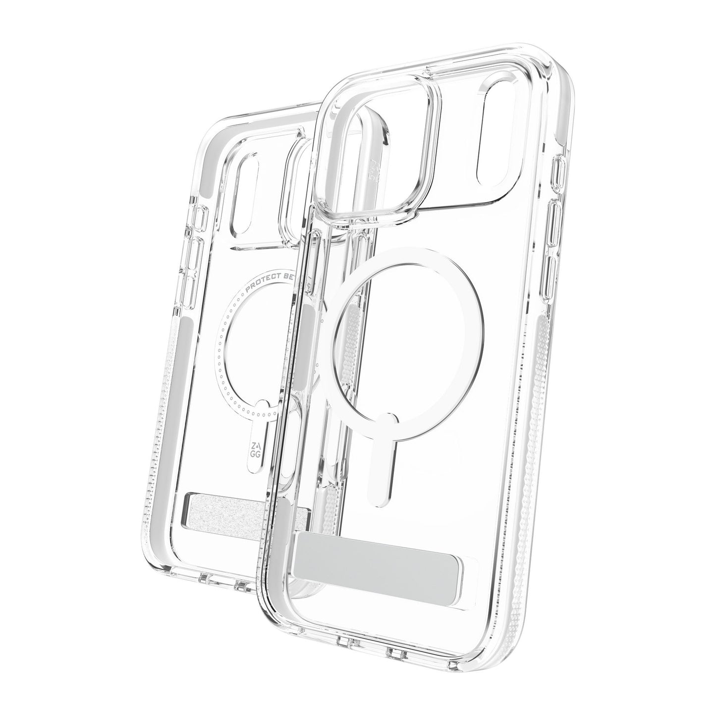 iPhone 17 Pro Max ZAGG Graphene Santa Cruz Snap Kickstand Case - White - 15-14750