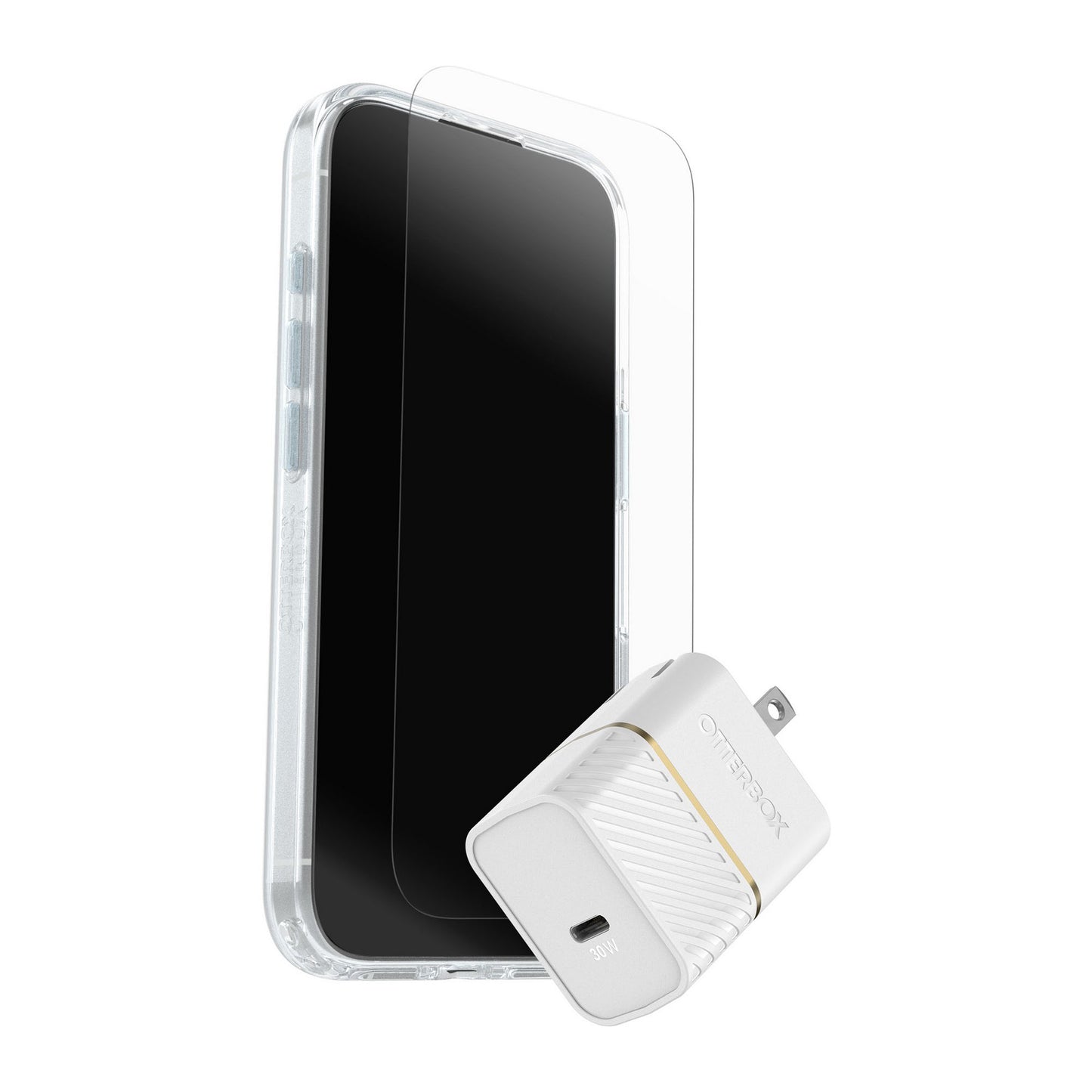 iPhone 17 Otterbox Symmetry w/Magsafe - Protection + Power Kit Bundle - Clear - 15-14780