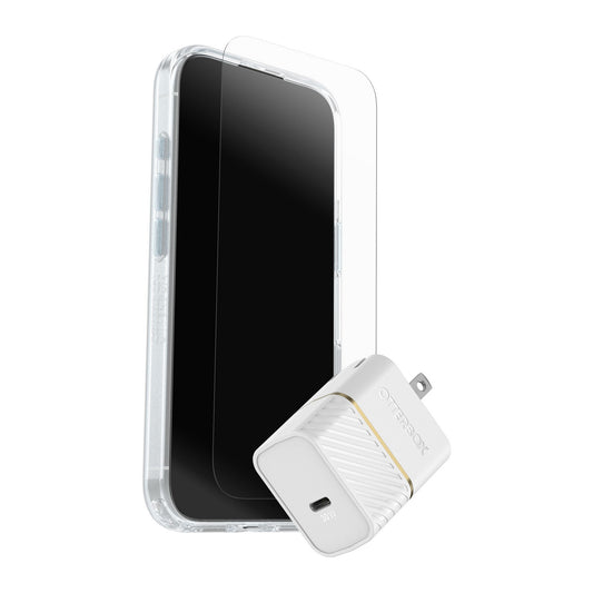 iPhone 17 Otterbox Symmetry w/Magsafe - Protection + Power Kit Bundle - Clear - 15-14780