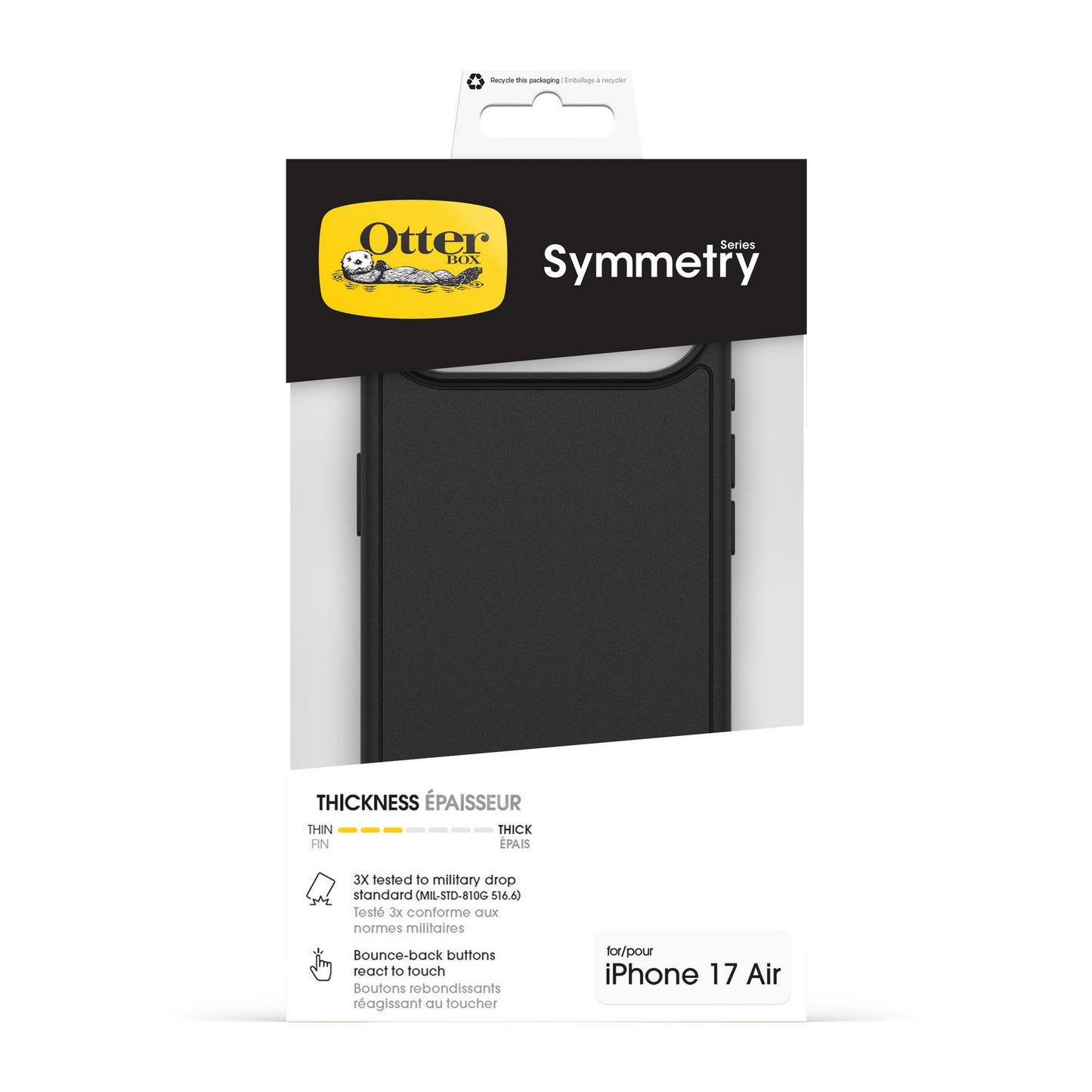 iPhone Air Otterbox Symmetry w/MagSafe + Camera Control Case - Black - 15-14811