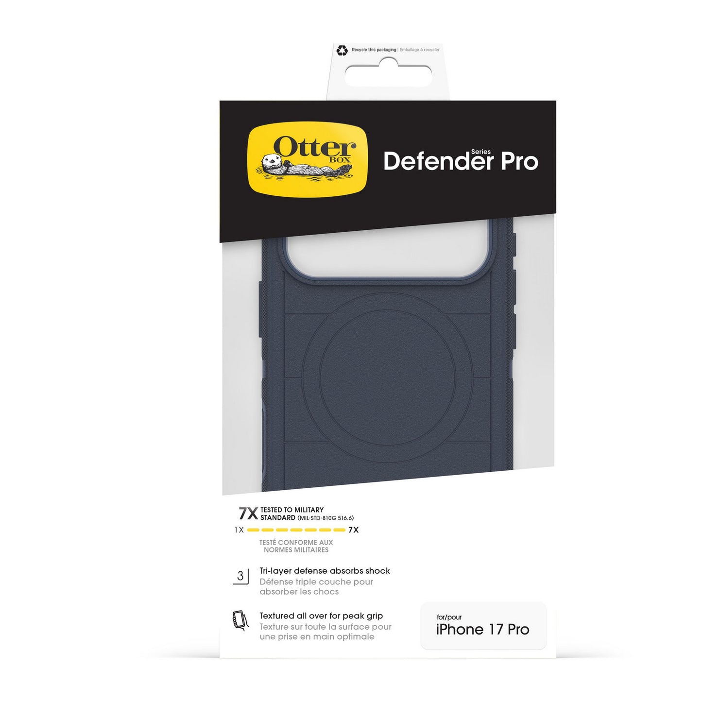 iPhone 17 Pro Otterbox Defender Pro w/MagSafe + Camera Control Case - Blue Sentiment - 15-14818
