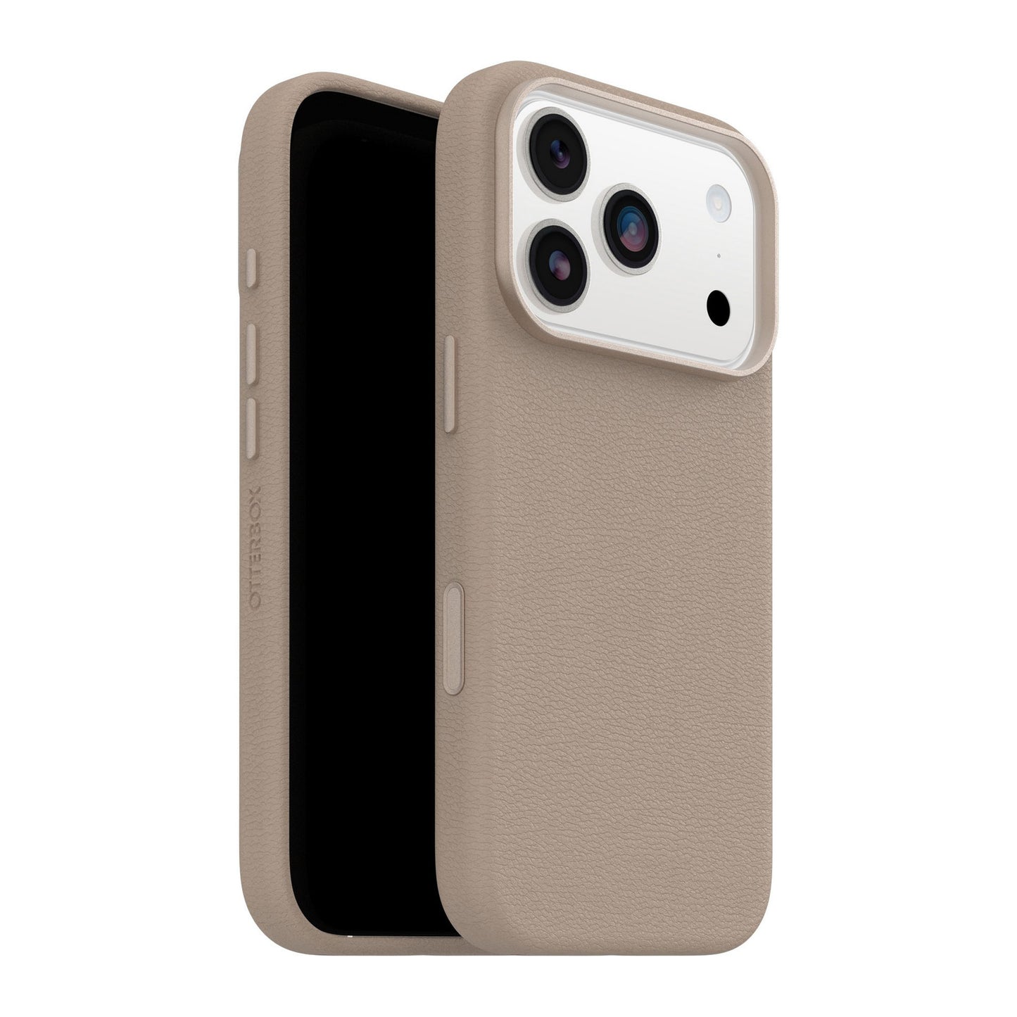 iPhone 17 Pro Otterbox Symmetry Cactus Leather w/MagSafe + Camera Control Case - Grey Comfort - 15-14831