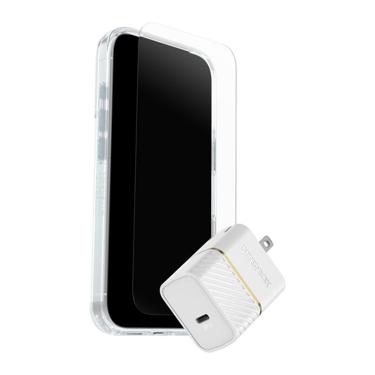 iPhone 17 Pro Otterbox Symmetry w/Magsafe - Protection + Power Kit Bundle - Clear - 15-14835