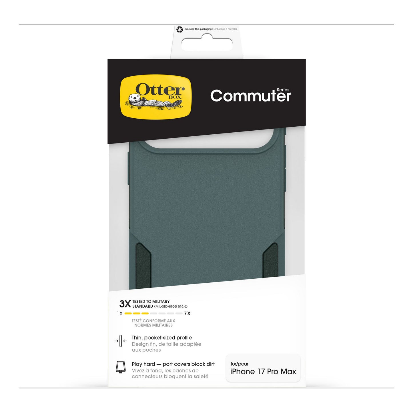 iPhone 17 Pro Max Otterbox Commuter w/MagSafe + Camera Control Case - Sagebrush Green - 15-14849