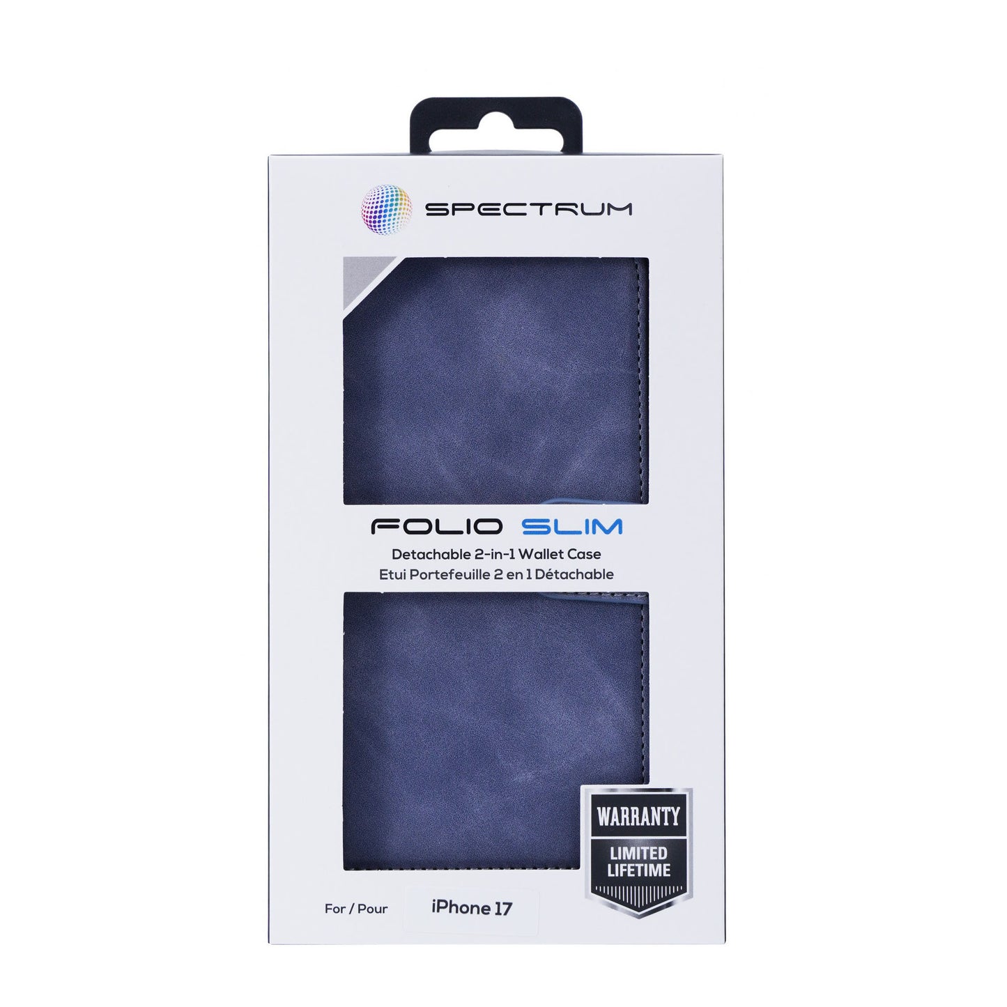 iPhone 17 SPECTRUM Folio Slim Detachable 2-1 Wallet Case - Blue - 15-14903