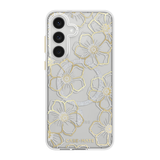Samsung Galaxy S25 FE Case-Mate Floral Gems Case w/Magnets - Gold - 15-14953