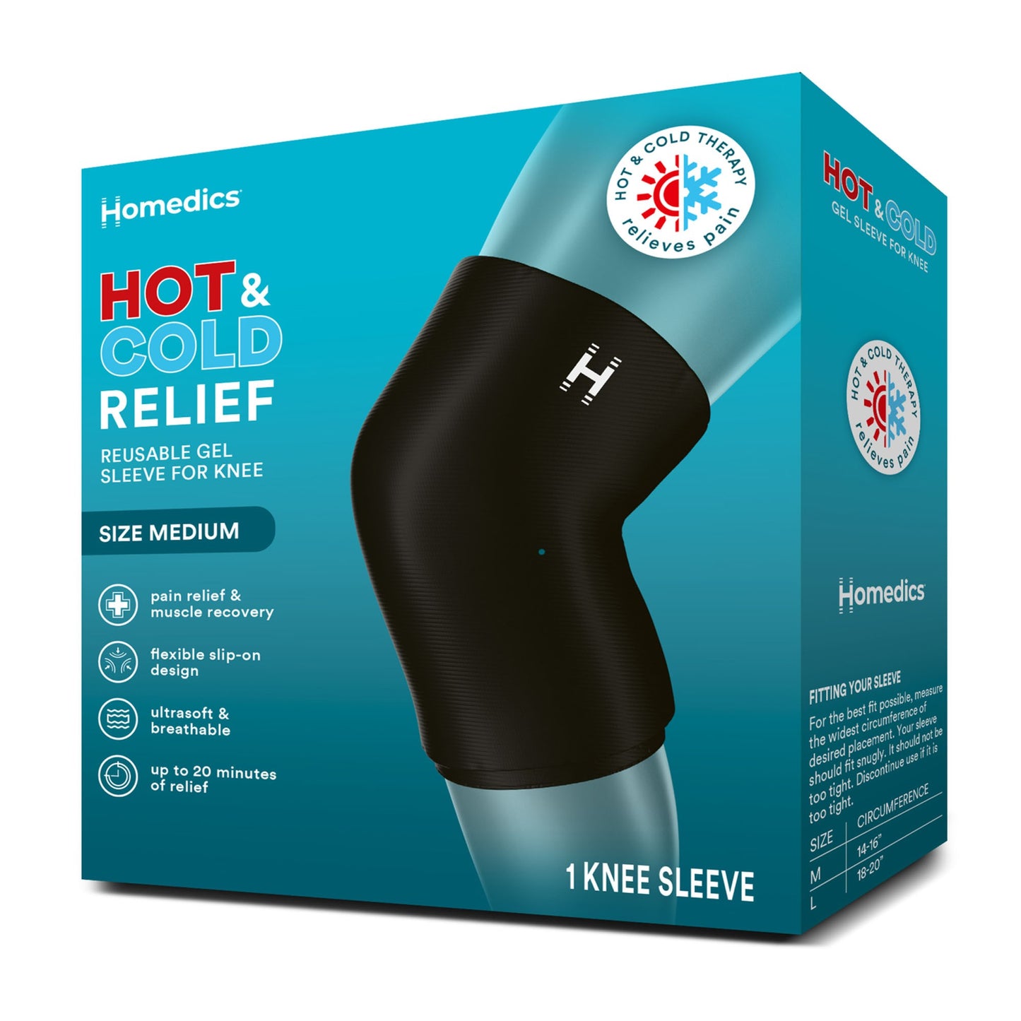 Homedics Gel Compression Sleeve - Knee - 15-14959