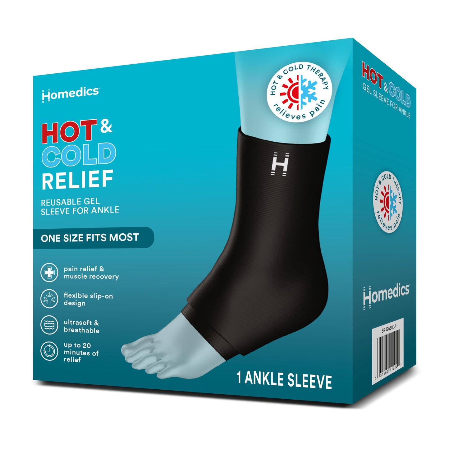Homedics Gel Compression Sleeve - Ankle - 15-14961