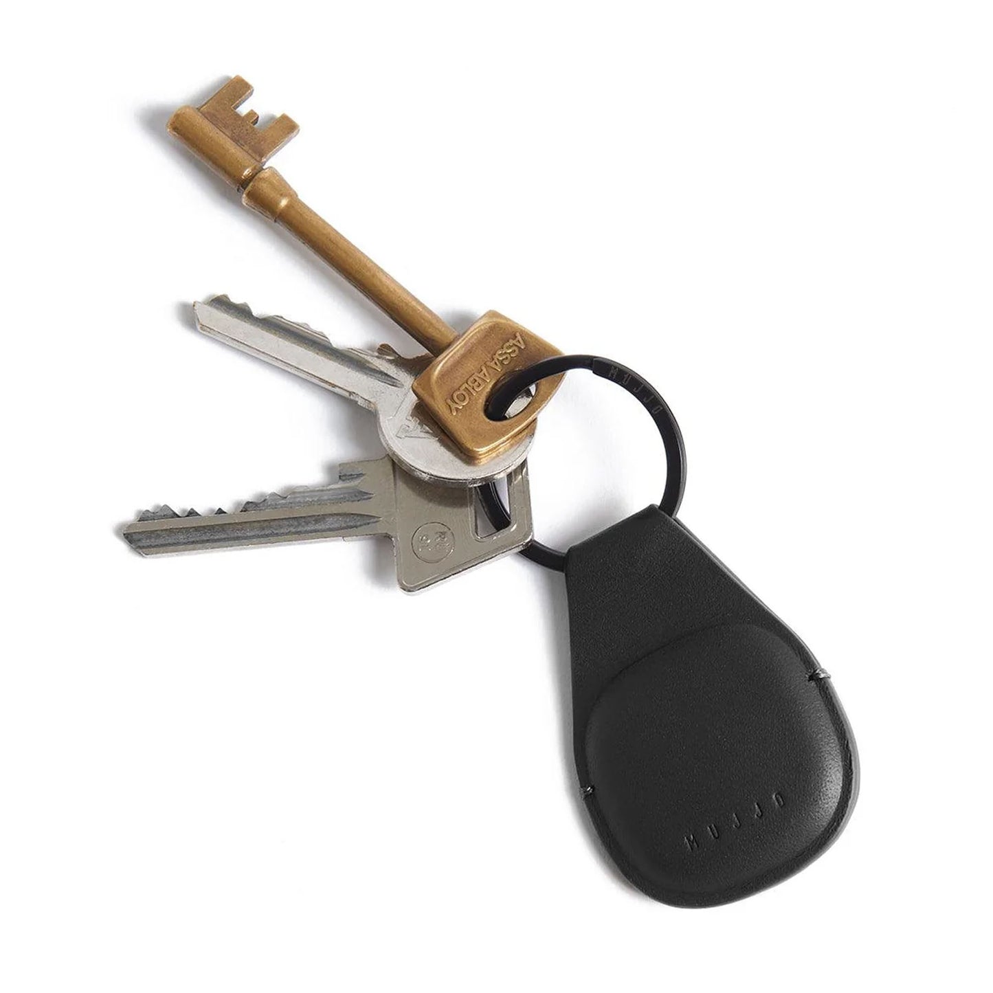 Apple Airtag Mujjo Airtag Leather Keychain - Black - 15-15012