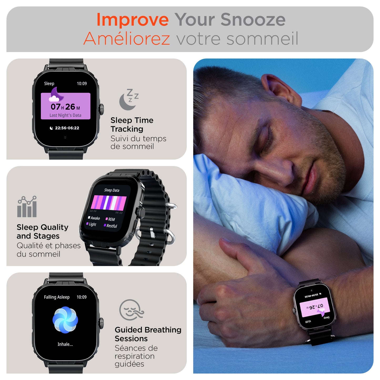 HyperGear Fit X2 Smartwatch + Fitness Tracker - 15-15025