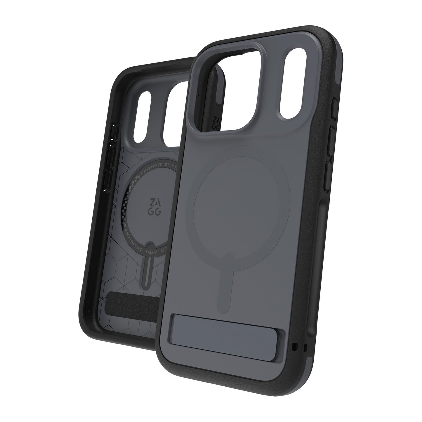 iPhone 17 Pro ZAGG Graphene Sedona Snap Kickstand Case - Pitch Black - 15-15055