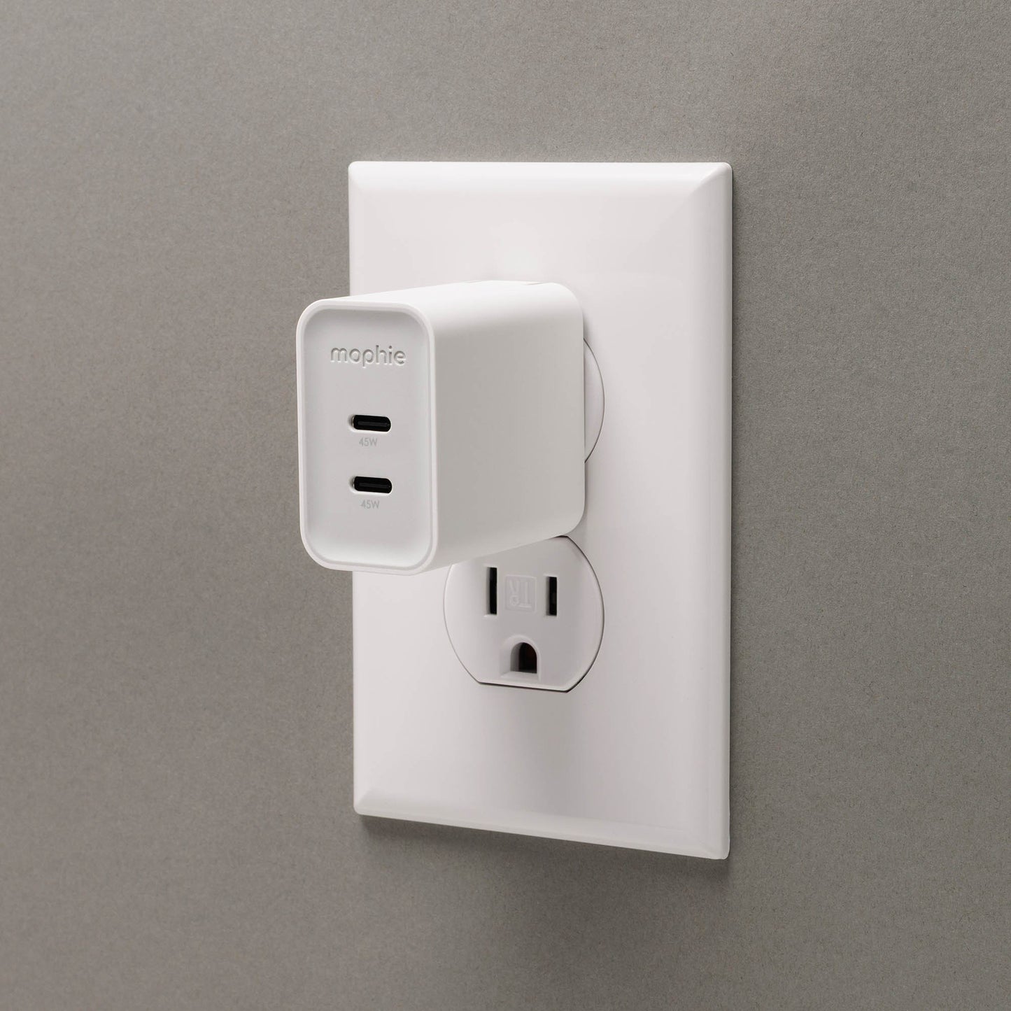 Mophie Speedport 45W Dual USB-C Wall Charger - White - 15-15068