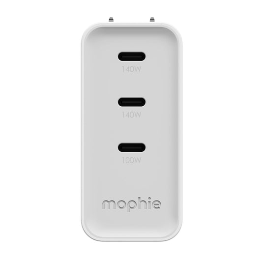 Mophie Speedport 140W Tri USB-C Wall Charger - White - 15-15072