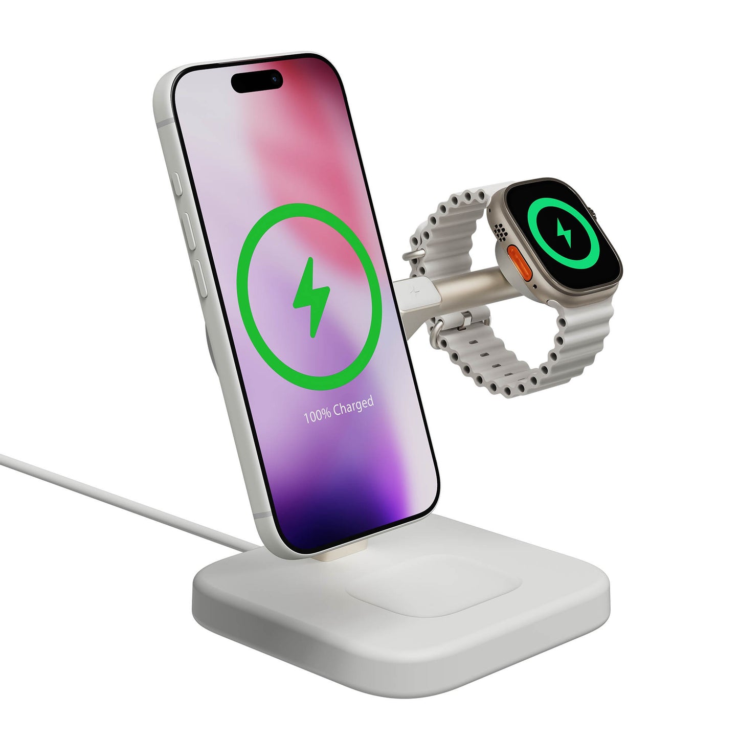 Mophie Wireless 3in1 Qi2 Charging Stand - White - 15-15073