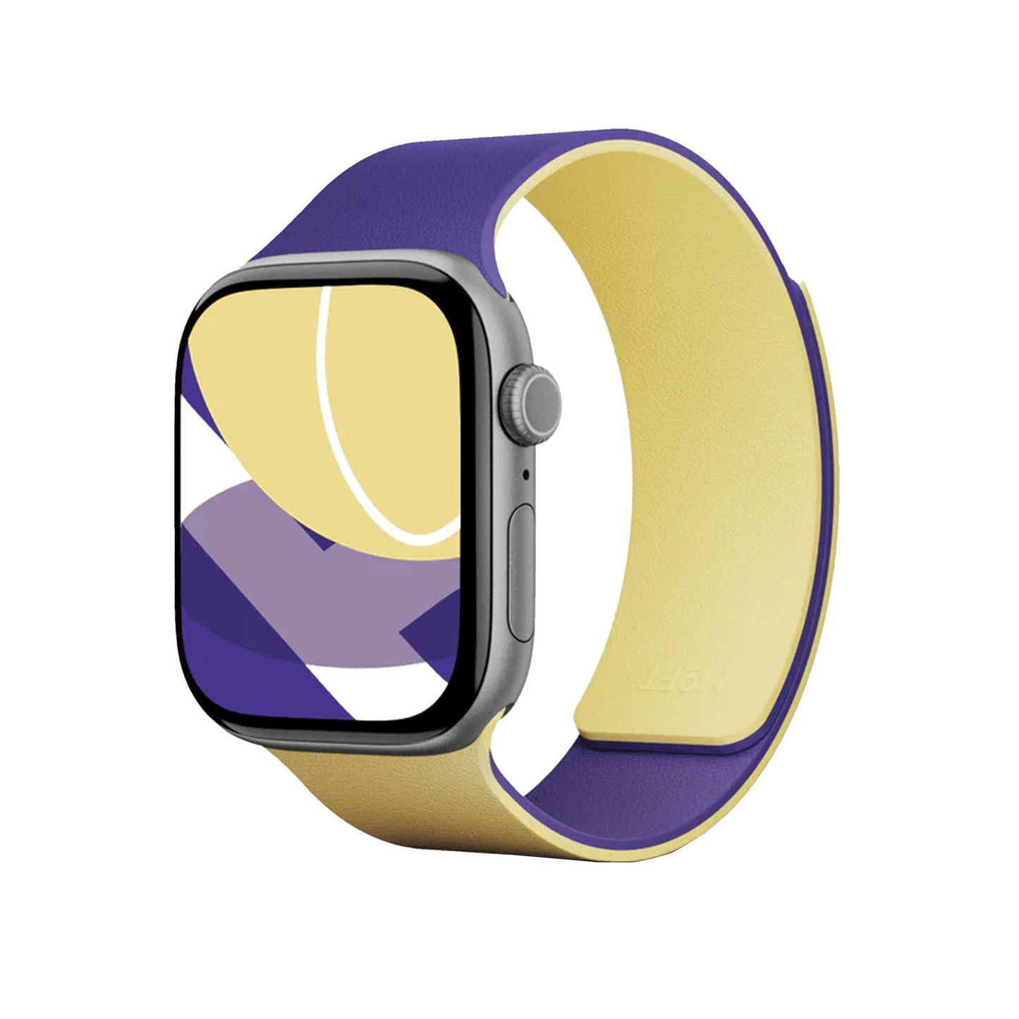 Apple Watch 46mm MOFT Snap Duo Watch Band - Strike Yellow/Poise Purple - 15-15087