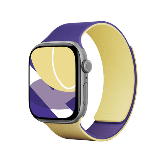 Apple Watch 46mm MOFT Snap Duo Watch Band - Strike Yellow/Poise Purple - 15-15087