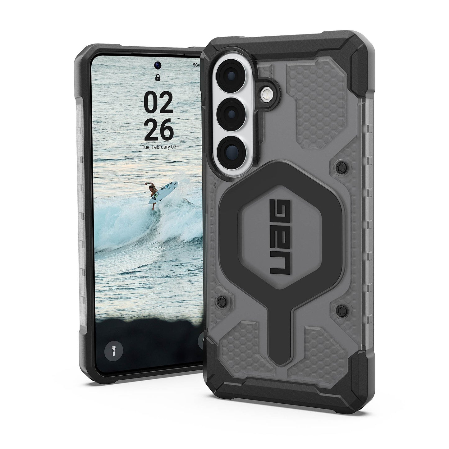 Samsung Galaxy S26 UAG Pathfinder Clear w/Magnet Case - Ash/Black - 15-15127