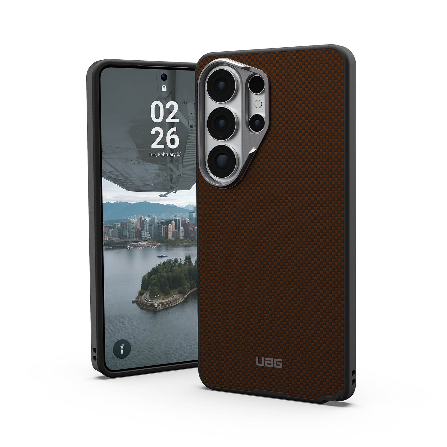 Samsung Galaxy S26 Ultra UAG Fibr Armr w/Magnet Case - Orange/Charcoal - 15-15135