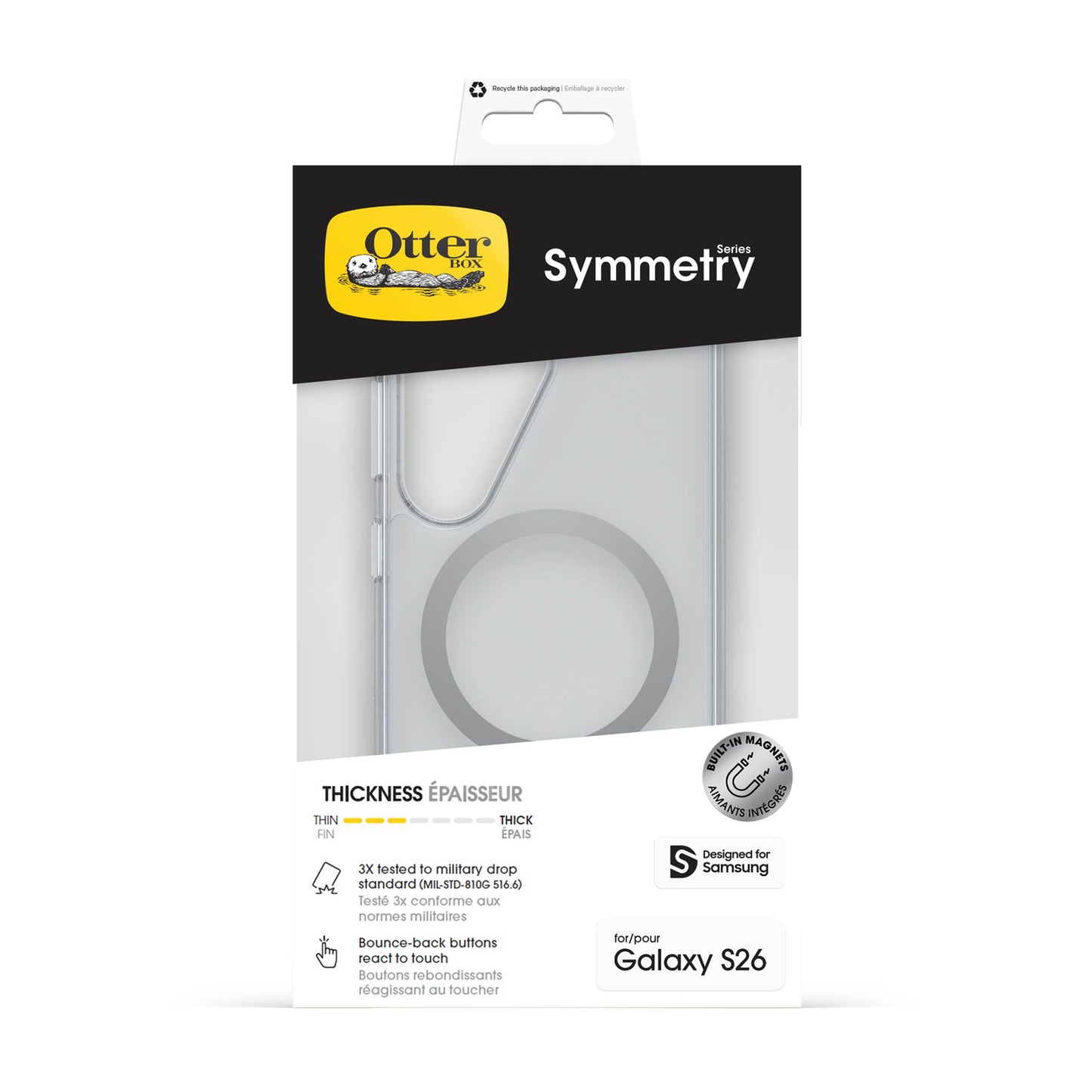 Samsung Galaxy S26 Otterbox Symmetry Clear w/Magnets Case - Clear - 15-15163