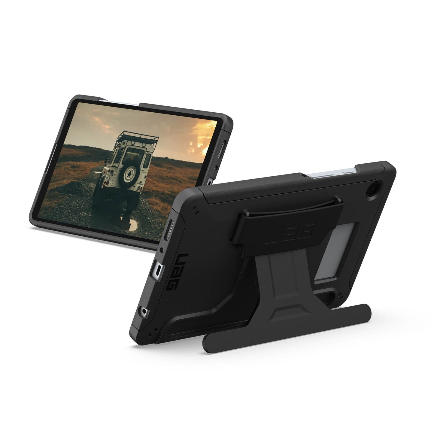 Samsung Galaxy Tab A11 UAG Scout w/Kickstand and Handstrap Case - Black - 15-15229