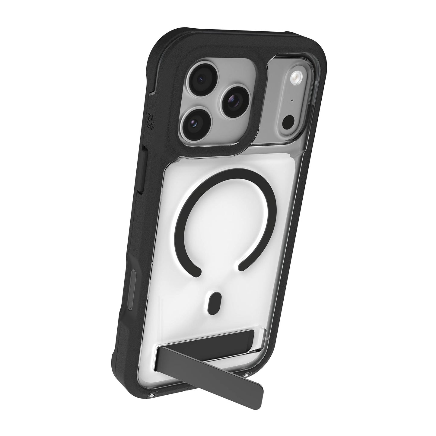 iPhone 17 Pro Max ZAGG Graphene Rainier Snap Kickstand Case -  Clear/Black - 15-15274
