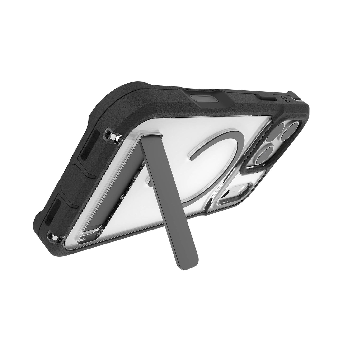 iPhone 17 Pro Max ZAGG Graphene Rainier Snap Kickstand Case -  Clear/Black - 15-15274
